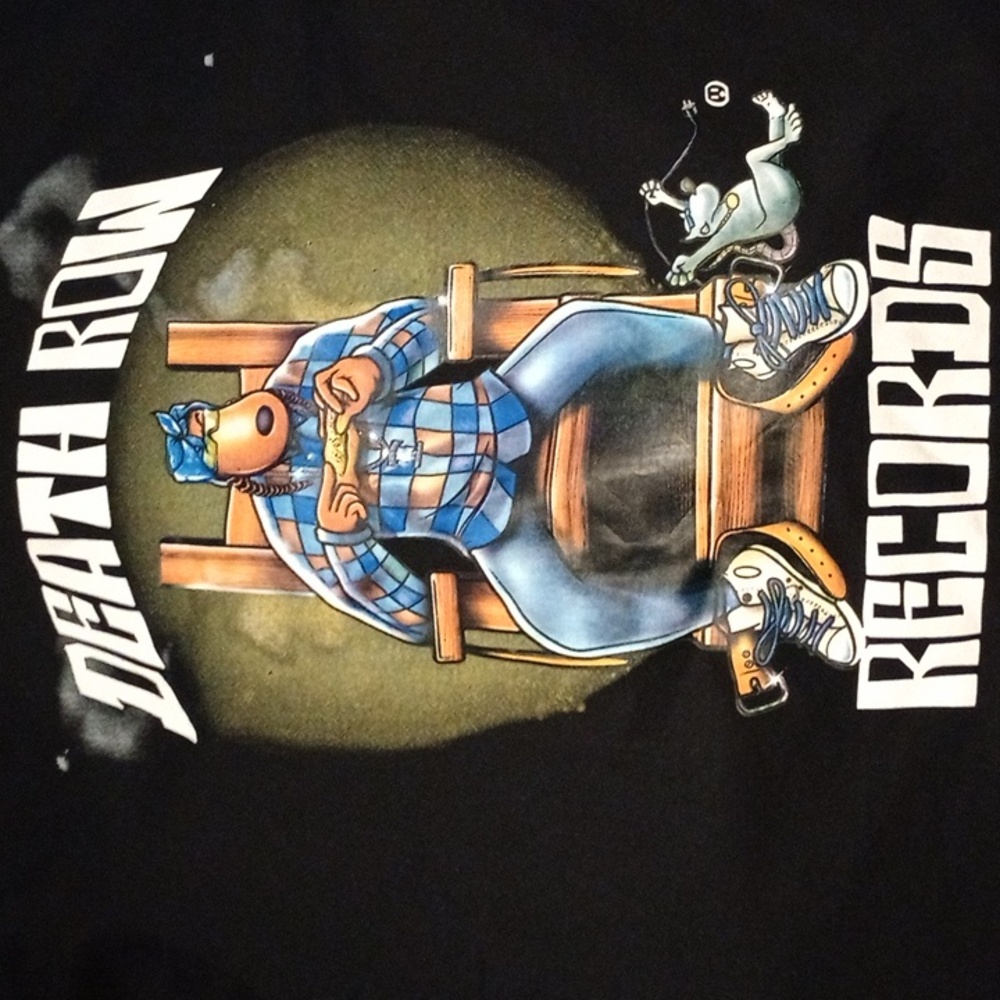 Death Row Records Men's Graphic Tshirt, Black, Large, NWT,